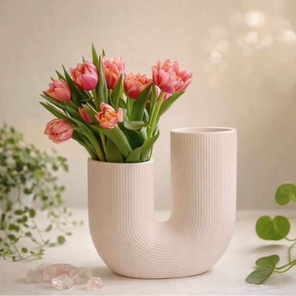Modern U-Shaped Vase